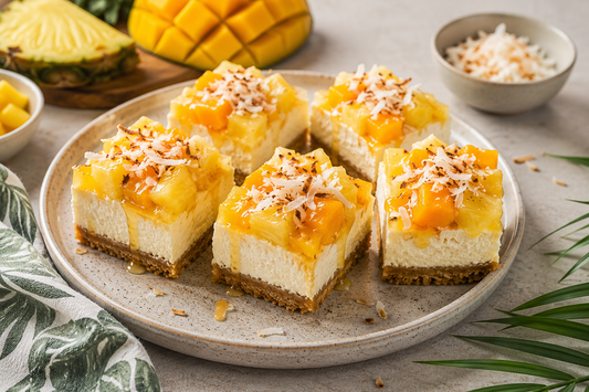 Coconut-Lime Honey Cheesecake Bars