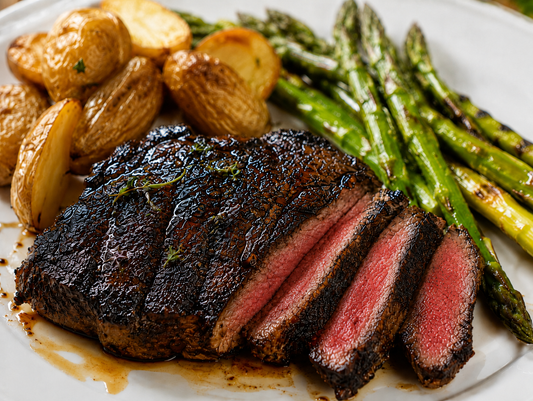 Coffee-Rubbed Grilled Steak with Espresso Honey Finish